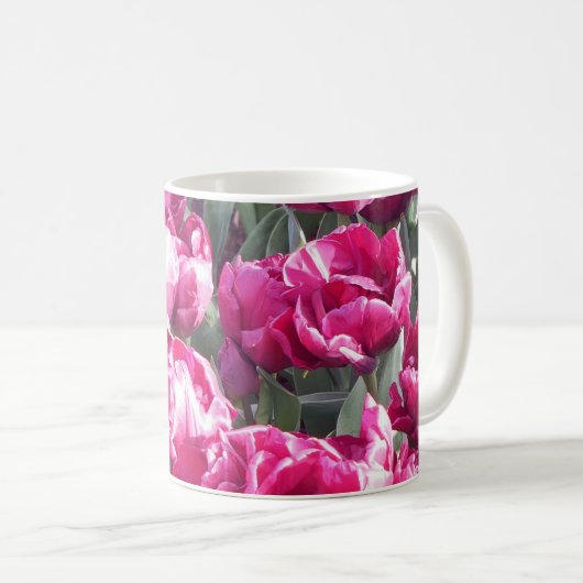Flower Power in Rosa ( Flower Power 17) Kaffeetass Kaffeetasse (VorderseiteRechts)