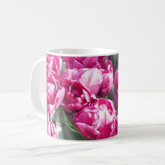 Flower Power in Rosa ( Flower Power 17) Kaffeetass Kaffeetasse (Vorderseite Links)