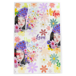 Flower-Power-Mädchen-Power Mittlere Geschenktüte