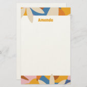 Flower Power Notepad Briefpapier (Vorne/Hinten)