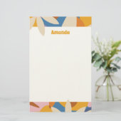 Flower Power Notepad Briefpapier (Stehend Vorderseite)