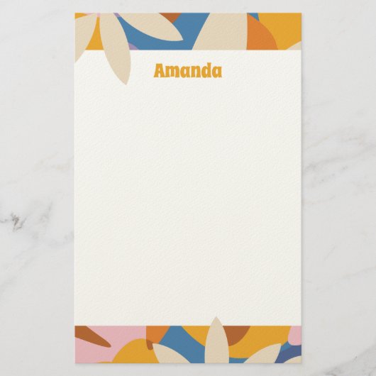 Flower Power Notizblock Briefpapier (Vorderseite)