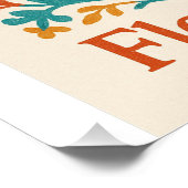 Flower Power Otomi Volkskunst Poster (Ecke)
