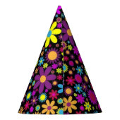 Flower Power Partyhütchen (Rückseite)