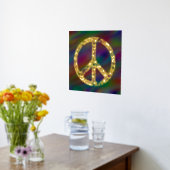 Flower Power Peace Sign 1 Foliendrucke (Ablage(Küche))