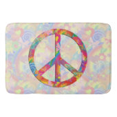 Flower Power Peace Sign I + your backgr & ideas Badematte (Vorderseite)