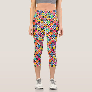 Flower Power Quadrate Capri Leggings