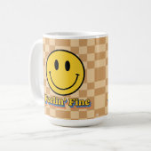 Flower Power Retro Gänseblümchen Sonnenblume Tasse (Vorderseite Links)