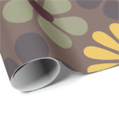 Flower Power Retro Hippie Blumen Geschenkpapier (Rolleneckpunkt)