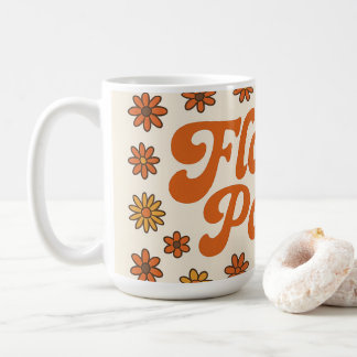 Flower Power Retro Mug – 70s Style Coffee Cup Kaffeetasse