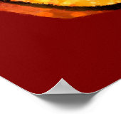 Flower Power Retro Whimsical Cat Personalized Poster (Ecke)