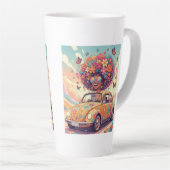Flower Power Ride Latte Mug Milchtasse (Rechte Ecke)