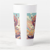 Flower Power Ride Latte Mug Milchtasse (Vorderseite)