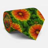"Flower Power" Schlips Krawatte (Gerollt)