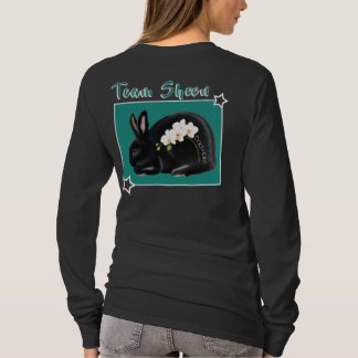 Flower Power: schwarz mit Orchideen T-Shirt