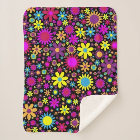 Flower Power Sherpadecke (Vorderseite)