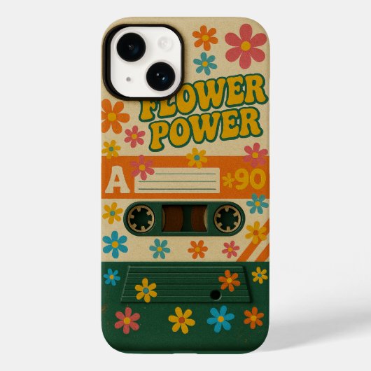 Flower Power Sixties Apple iPhone 14 Case (Rückseite)