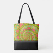 Flower Power Spirale SONNIG Tasche (Rückseite)