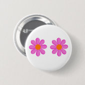 Flower Power süß  Button (Vorne & Hinten)