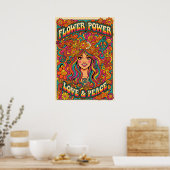 Flower Power V03 Poster (Küche)