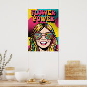 Flower Power V12 Poster (Küche)