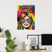 Flower Power V12 Poster (Heimbüro)