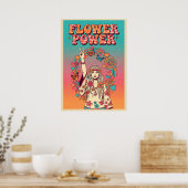 Flower Power V13 Poster (Küche)