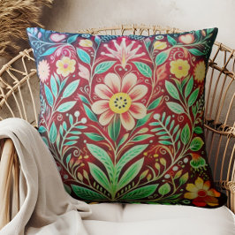 Flower Red Throw Kissen