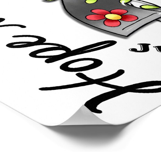 Flower Ribbon 4 Hope Matters Juvenile Diabetes Poster (Ecke)