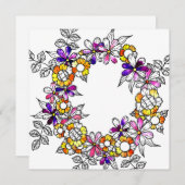 Flower Ring Dankeskarte (Vorne/Hinten)