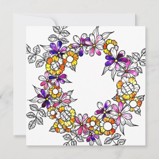 Flower Ring Dankeskarte (Vorderseite)