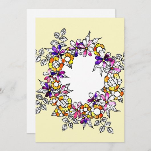 Flower Ring Dankeskarte (Vorne/Hinten)