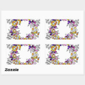 Flower Ring Rechteckiger Aufkleber (Blatt)