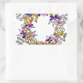 Flower Ring Rechteckiger Aufkleber (Tasche)