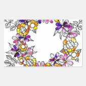 Flower Ring Rechteckiger Aufkleber (Vorderseite)