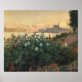 Flower Riverbank, Argenteuil - Claude Monet Poster
