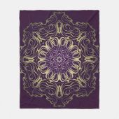 Flower Round Pattern. Illustration. Valentine's, B Fleecedecke (Vorderseite)