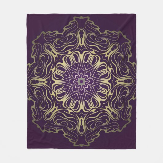 Flower Round Pattern. Illustration. Valentine's, B Fleecedecke (Vorderseite)