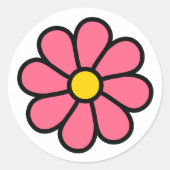 flower runder aufkleber (Vorderseite)