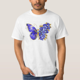 Flower Saphir Schmetterling T-Shirt
