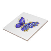 Flower Sapphire Butterfly Fliese (Seite)