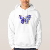 Flower Sapphire Butterfly Hoodie (Vorderseite)