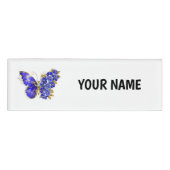 Flower Sapphire Butterfly Namenschild (Vorderseite)