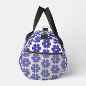 Flower Shape Plaid Blue Cornflower Duffle Bag (Rechts)