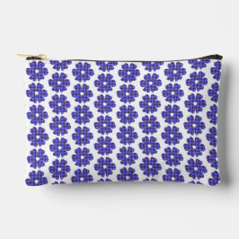 Flower Shape Plaid Blue Cornflower Zubehörtasche