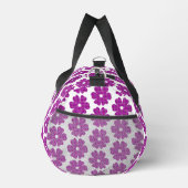 Flower Shape Plaid Pink Purple Duffle Bag (Rechts)