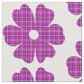 Flower Shape Plaid Pink Purple Stoff (Nahaufnahme)