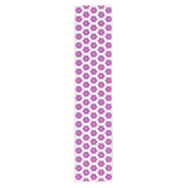 Flower Shape Plaid Pink Purple Table Runner Kurzer Tischläufer