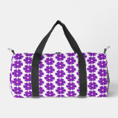Flower Shape Plaid Purple Pink Duffle Bag (Vorderseite)