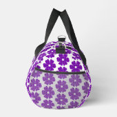 Flower Shape Plaid Purple Pink Duffle Bag (Rechts)